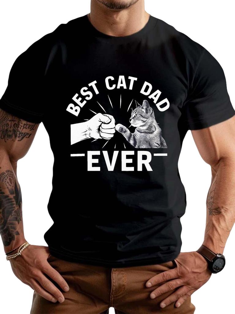 New 2026 Best Cat Dad Ever Cat Retro Vintage Bump Fit Cat Daddy Tshirt Mens Tshirt New 2026 Mens Graphic Tshirts