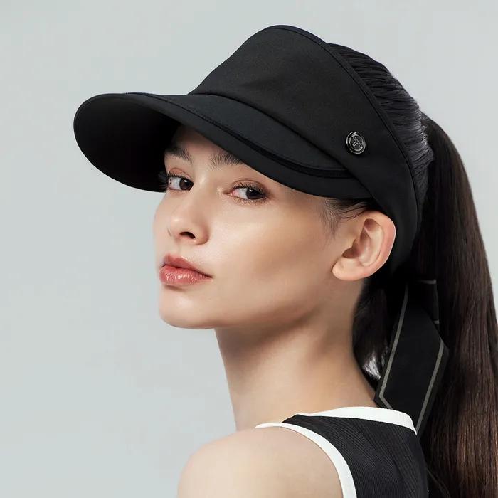 W Wide Ribbon Sun Visor (BLACK)