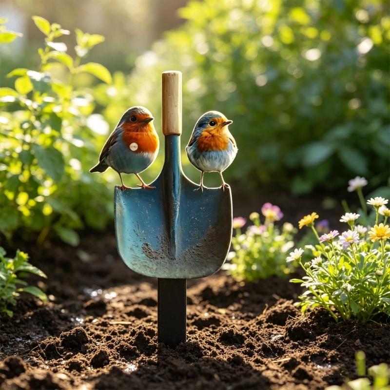 Outdoor Bird Garden Stake Acrylic Yard Piece for Balcony Use and Flower Rows, Flat Home Garden Yard Piece Display