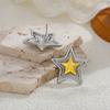 Stainless Steel Delicate Star Shaped Stud Earrings for Women Geometric Metal Smooth Earrings High Quality Waterproof Jewelry