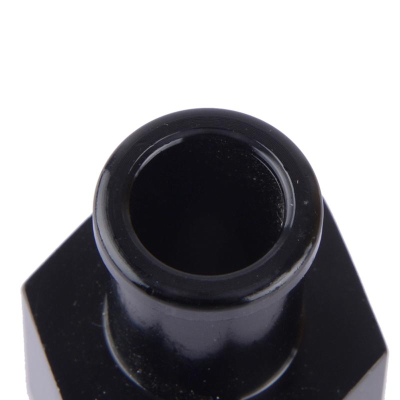 16mm Black Car Water Temp Temperature Gauge Sensor Joint Pipe Radiator Hose Adapter 1/8'' NPT With Clamp