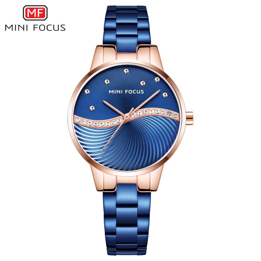 Fashion Steel Band Watch Japanese Movement Diamond Waterproof Ladies Watch