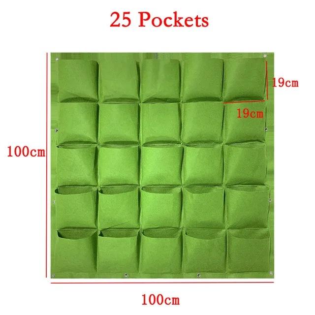 Wall Planting Bag, Guanyuan Non-woven Vertical Grow Bag, Wall Hanging Multi-pocket Planter