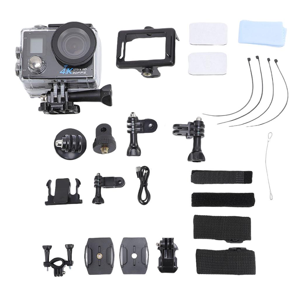 4K Underwater Camera Camcorder Water Proof 170 Degree Wide Angle Vlog Camera WIFI Sync Function for Outdoor Cycling
