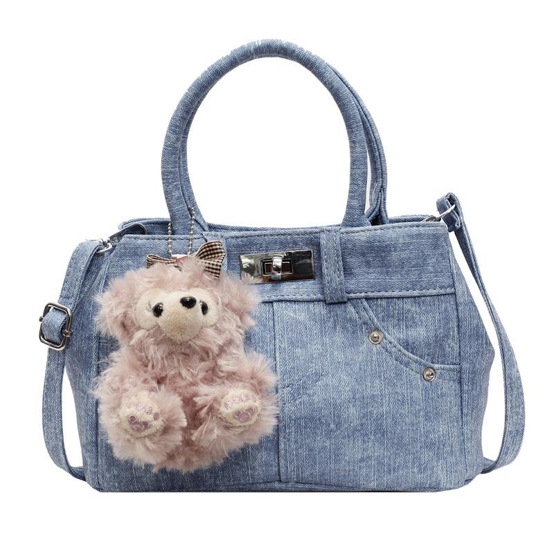 

Джинсовая сумка женская новая сумка-мессенджер No pendant синий