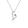 925 Sterling Silver Jewelry Simple Love Heart Pendant Necklace for Women Wedding Party Jewelry for Girls Friend Gift