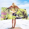 Assorted Tropical Print Beach Towel - Palm & Monstera Leaf Designs, Quick-Drying & Sand-Resistant for Beach & Camping
