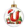 Indoor Outdoor Xmas Hanging Ornaments 26?Letter Acrylic Christmas Ball Ornament, 3D Crystal Style Alphabet Gift Ideas for Family Pendant, Tree Home