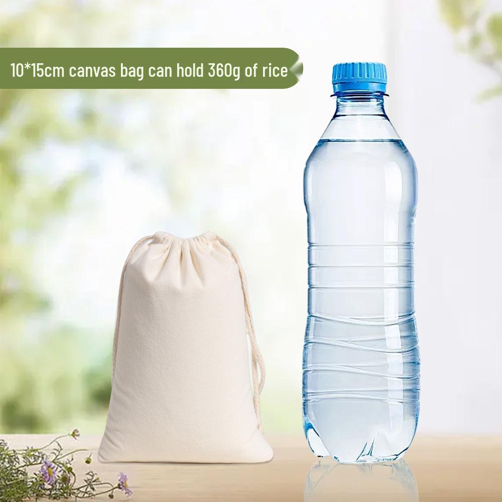 Small Cotton Canvas Drawstring Pouch for Rice Packaging