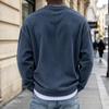 Men's V-Neck Knit Wool Sweater, Color Look Pullover for Fall Casual Wear