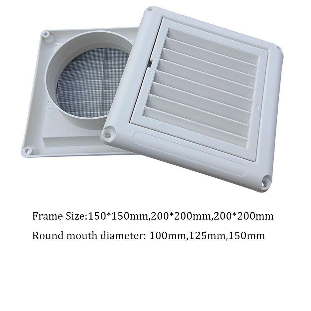 With Flaps Air Vent Grille Ventilation Cover 150*150mm/200*200mm Louver Vent Air Outlet Ventilation Cover PP