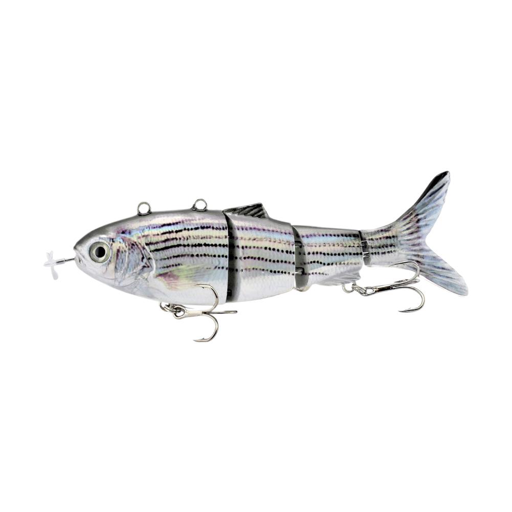 Automatische Swimbait Angelköder 13cm 4-Segment Mehrgelenkiger Köder Elektrischer Robotischer Angelköder Auto USB Wiederaufladbar Pesca