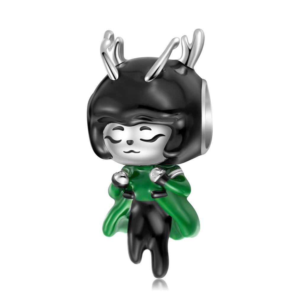 Hero Shield Warrior Cartoon Charm Beads Original 925 Sterling Silver Enamel Bead Fit Women Jewelry Charm Bracelets DIY Fashion