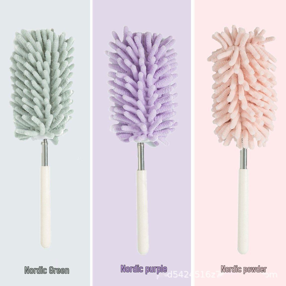 Mini Retractable Bendable Crevice Chenille Stainless Steel Feather Duster
