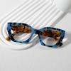 ladies's Trendy Butterfly Presbyopia Glasses New Cat Eye Large Frame Polygonal Reading Glasses Anti Blue Light Computer Glasses for daily use