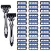 Six-Layer Razor Manual Shaver with Non-Slip Grasshopper Handle