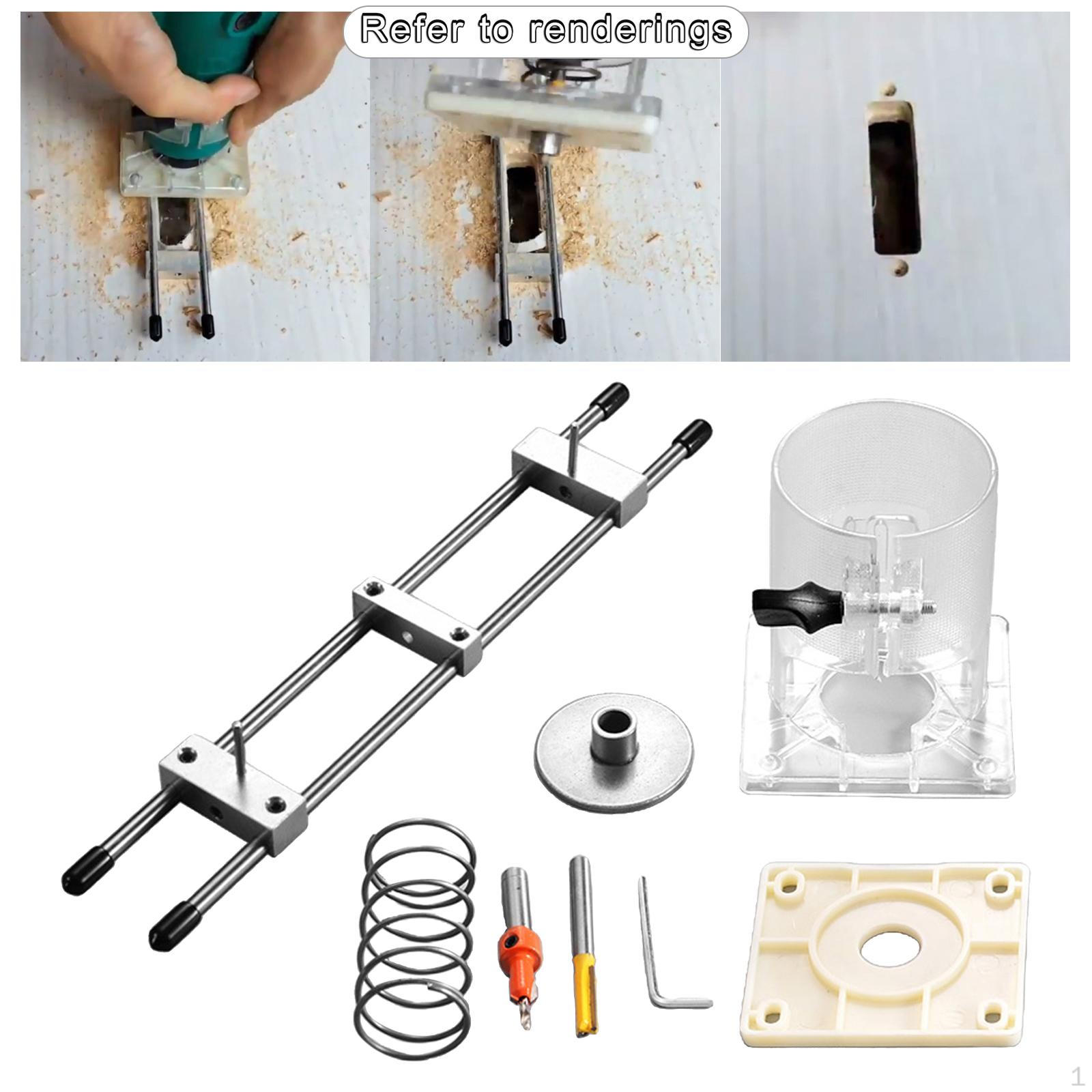 

Aluminum Alloy Door Hole Opener Nose Slotting Machine Heavy Duty Punch for Woodworking Positioning Straight