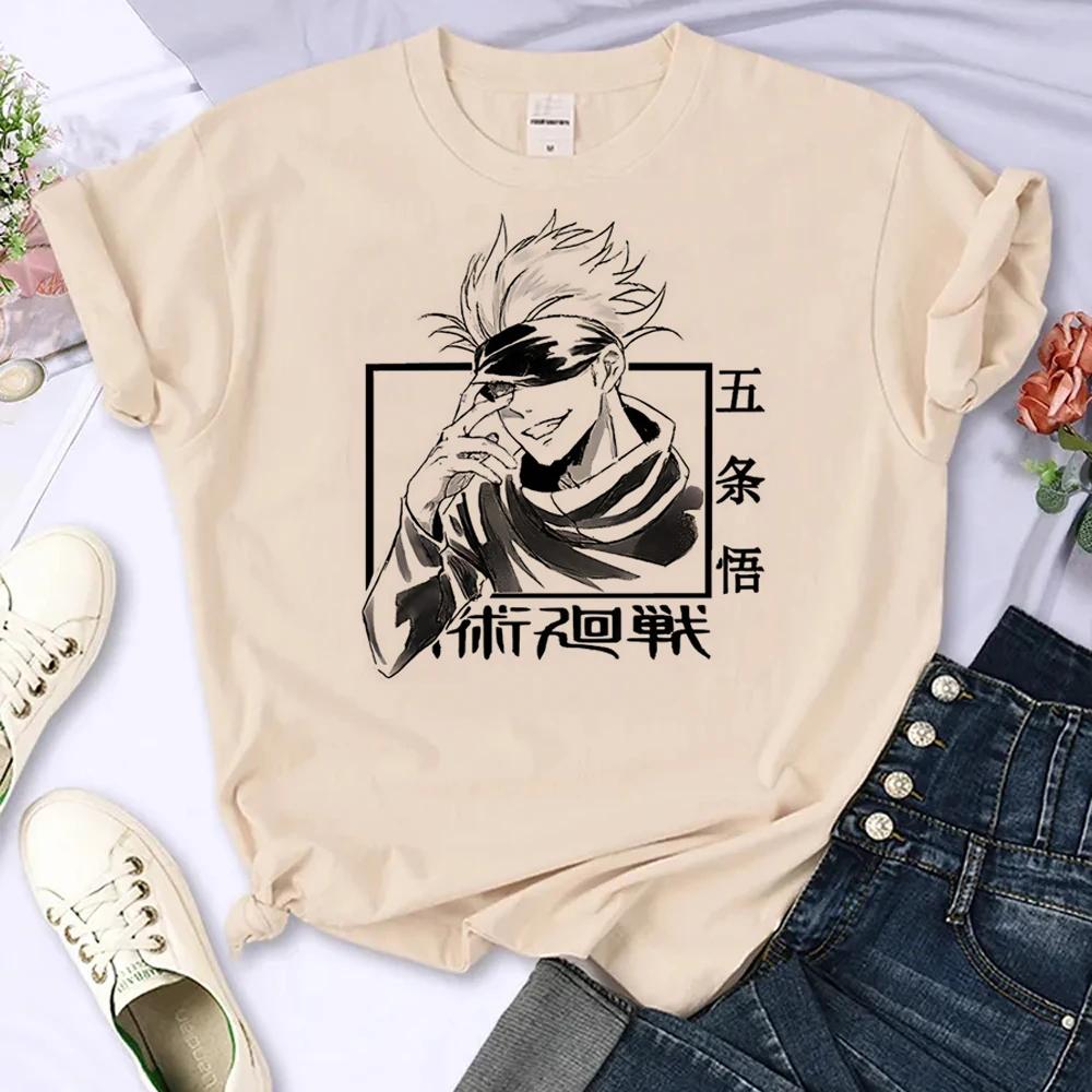 Jujutsu Kaisen T-shirts Women Y2K Streetwear T Shirt Girl Y2k Harajuku Graphic Clothing