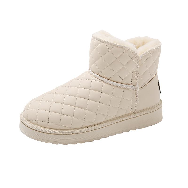 

Large size fashion Northeast snow boots men s fleece warm thickened cotton shoes couple outdoor integrated fleece shoes 41