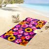 Colorful Floral Design Beach Towel Beach Towel Quick-drying for Travel Outdoor Sports Jogging Beach and Swimming