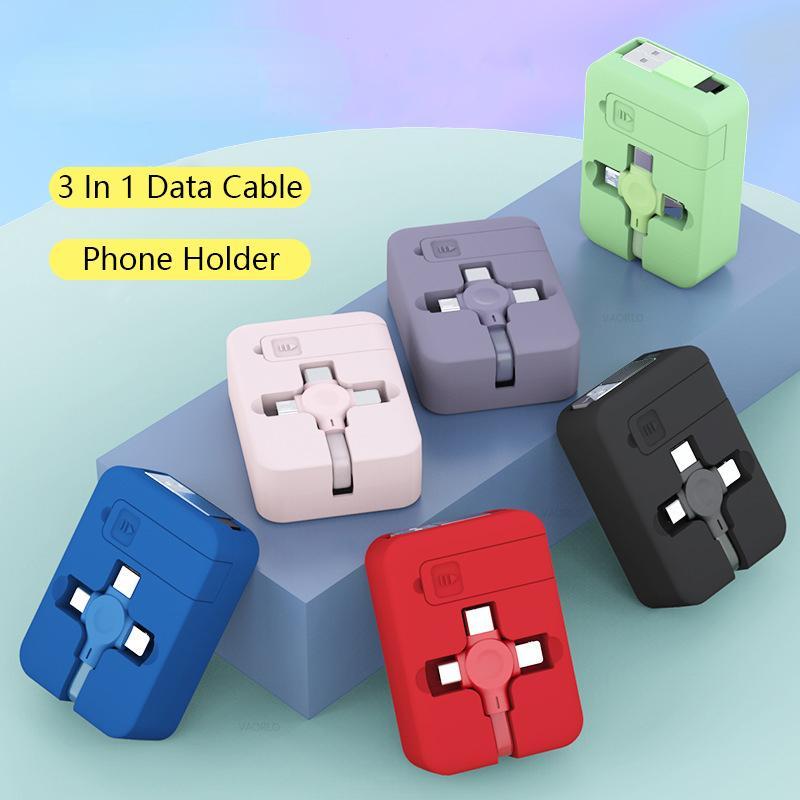 Cavo Micro USB 3 in 1 per Caricatore per iPhone Android Telefono Cellulare Cavo Veloce USB Tipo C Cavo