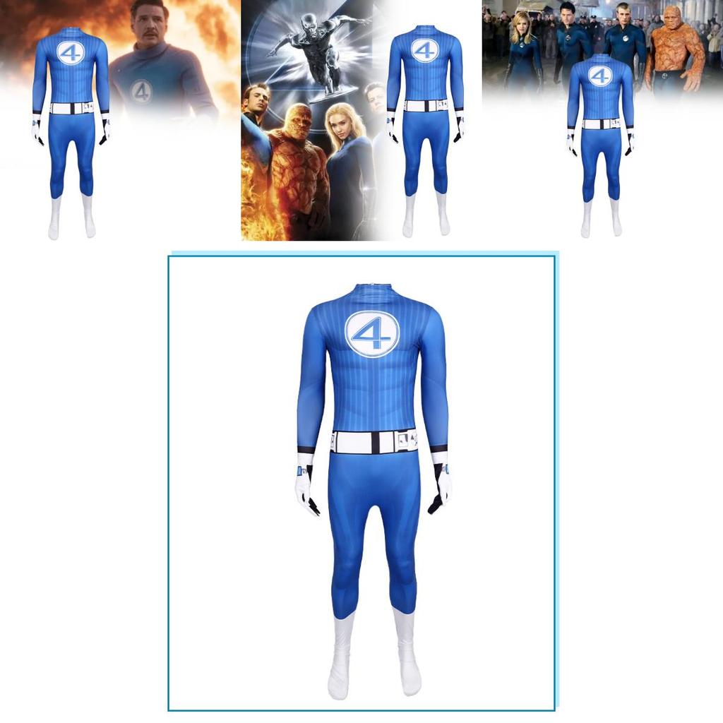 Marvel Fantastic Four Onepiece Costume With Polyester Fabric For Theatrical Performances