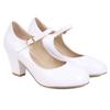 Women's Heels Mary Janes Shoes Fashion Pink Black White Red Yellow Heeled Party Wedding Shoes Female Dress Pumps Big Size 45