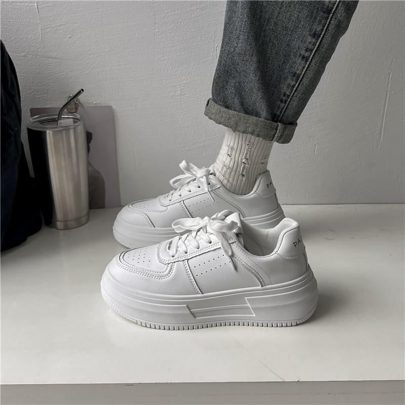 

Белые туфли на платформе Женские Новые Осенние Универсальные Женские Туфли Кеды Спортивная и Повседневная Обувь 40 белый