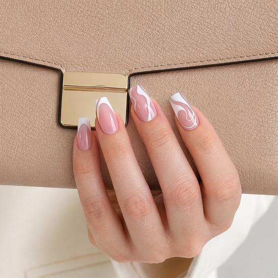 150PCS Nail Stickers, French Style Nail Polish Set, Versatile Multi-Sized Full Cover Smooth DIY Manicure, for Women Girls