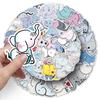 50 Cute Elephant Graffiti Cartoon Animal Stickers: Waterproof for Skateboards, Luggage, Water Bottles