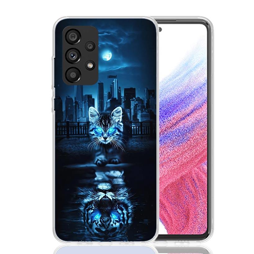 Cool Animal Big Cat Tiger Phone Case For Samsung Galaxy A13 A14 A15 A16 A17 A53 A54 A55 A56 A33 A34 A35 A36 A23 A24 A25 A26 A05S