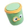 652F Lovely Cartoon Mini Waste Basket with Sealable Lid Trash Can for Small Space