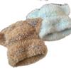 Autumn and winter cute mixed color striped cat ears plush knitted hat women's face small wool hat warm ear hat