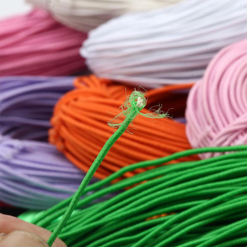 1.5mm Strong Elastic Rope Colorful High-Quality Elastic Band Rubber Cord for DIY Sewing Jewelry Crafts Making Accessorie