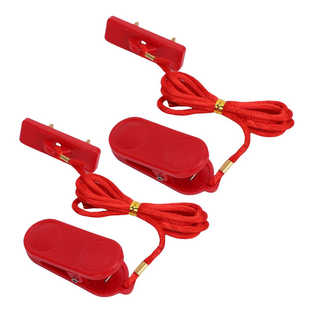 2pcs Treadmill Security Key Universal Rectangular Double Insert Running Machine Emergency Stop Switch for Gym