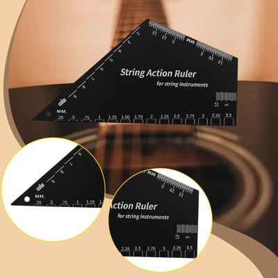 Règle d'action pour cordes en acier inoxydable Outil de mesure pour réglage de guitare Luthier pour