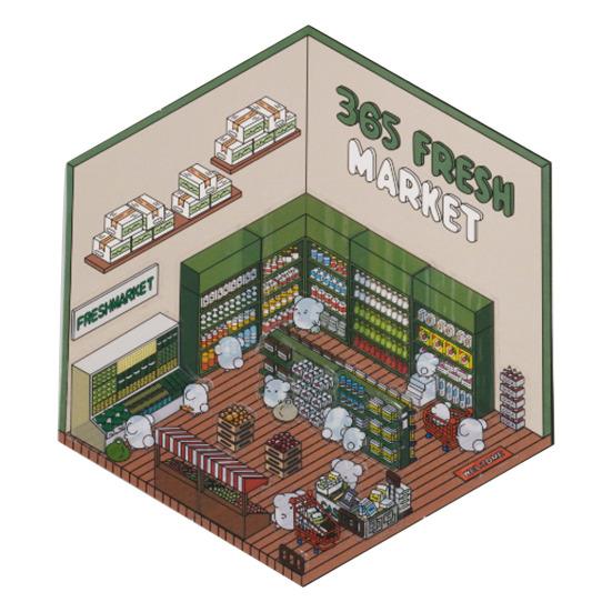 DIY Project 3D House Stickers Samolepky pro dospělé Děti Legrační kreslený film Samolepky na miniaturní scény