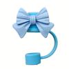 5pcs Bow  Lovely Bowknot Straw Covers Portable Drinking Straw Tips Cover Reusable Straw Protector