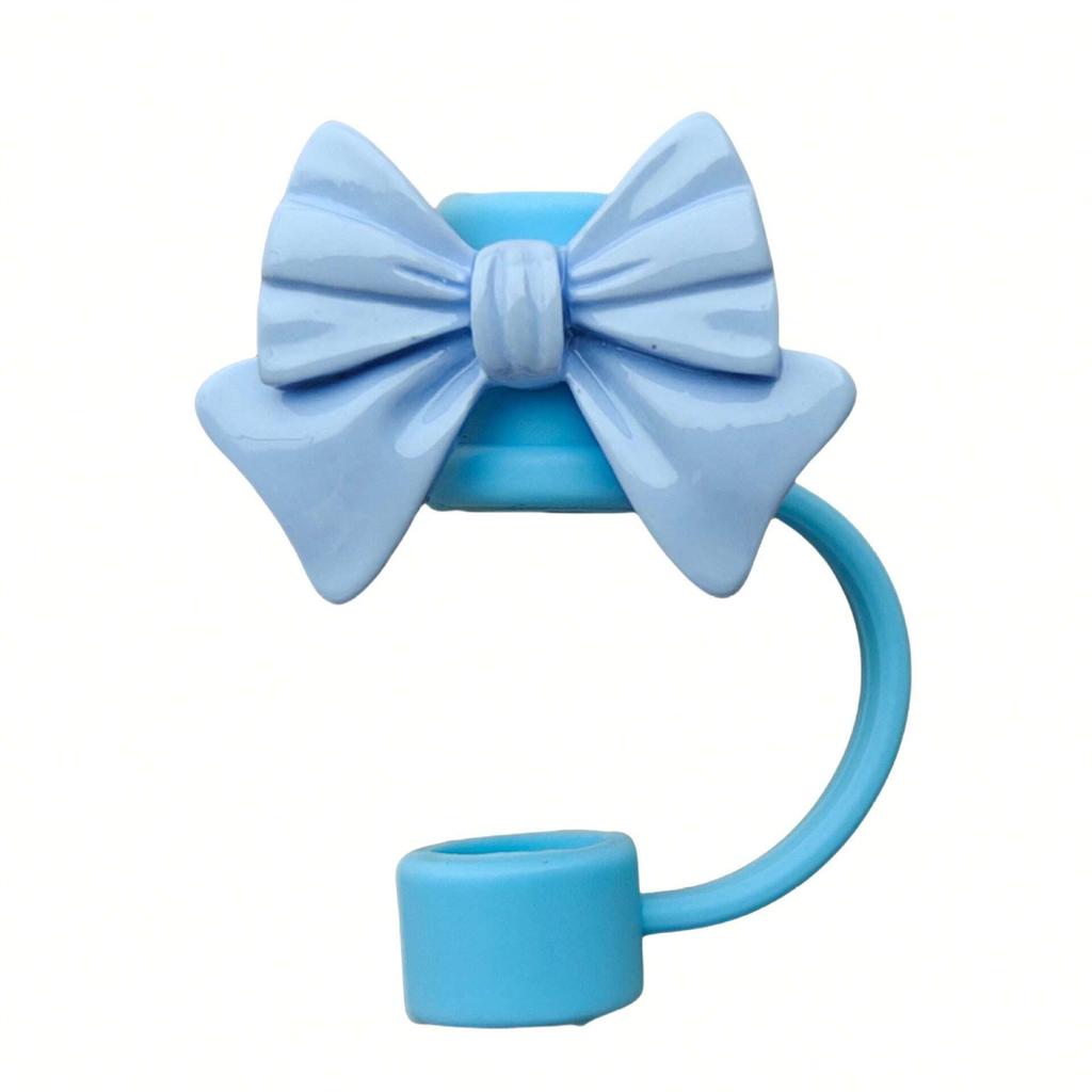 5pcs Bow  Lovely Bowknot Straw Covers Portable Drinking Straw Tips Cover Reusable Straw Protector