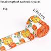 1 Roll, 457*6.4 Cm/180*2.5 Inches, Autumn Harvest Copy Edge Woven Ribbon, Harvest Festival Decoration Ribbon, Pumpkin Maple Leaf Ribbon