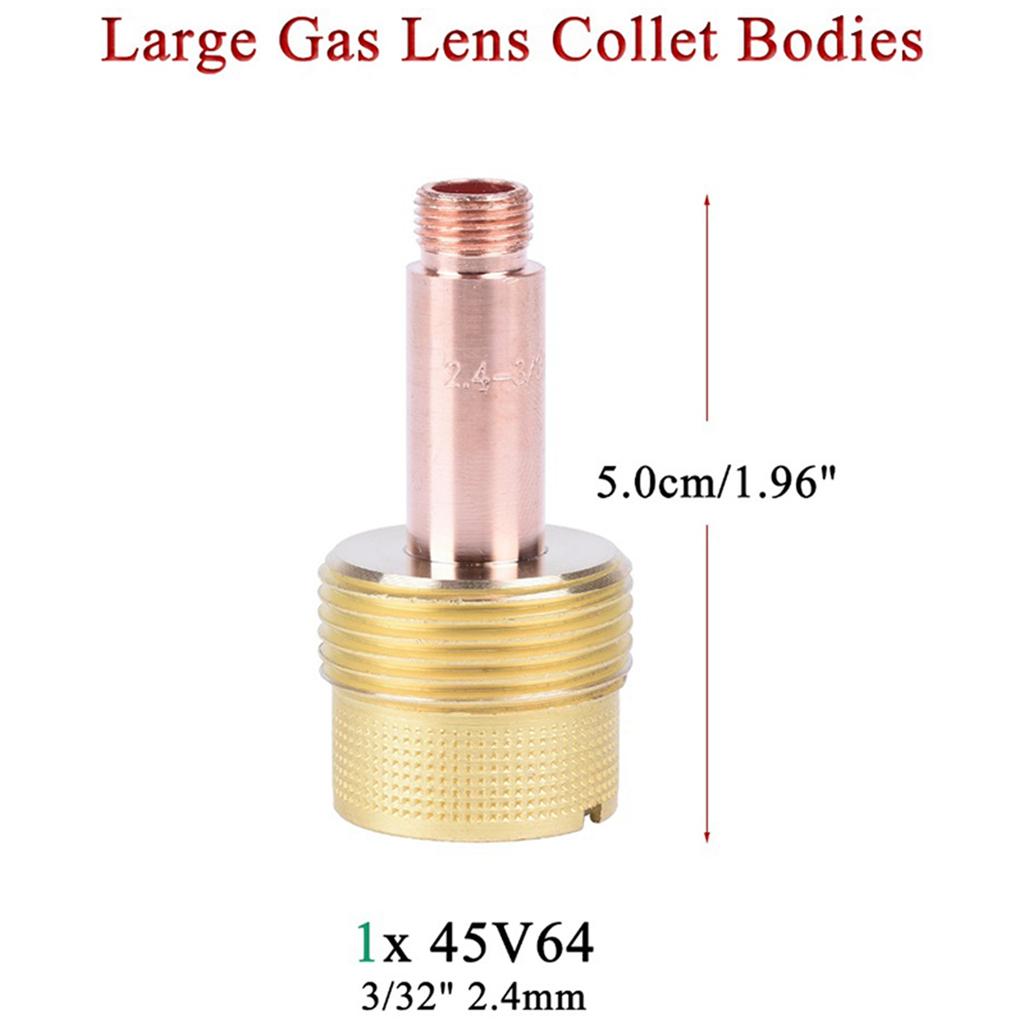 ABWR-18Pcs TIG Welding Torch Large Long Gas Lens & Alumina Cup For WP17 WP18 WP26 TIG Collet Bodies Spares Kit Accessories