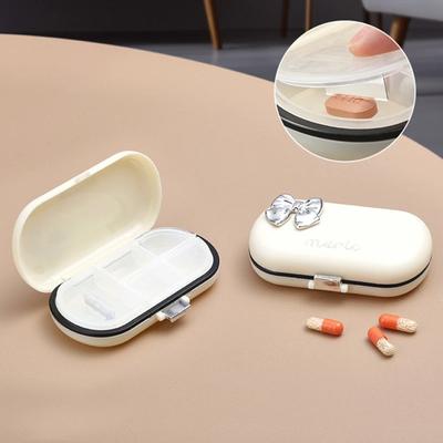 Feuchtigkeitsbeständiger tragbarer Pillendosen-Spender mit 4/6 Fächern Tablettenbehälter Reise-Pillendose Pillenmesser Aufbewahrung Pillendose
