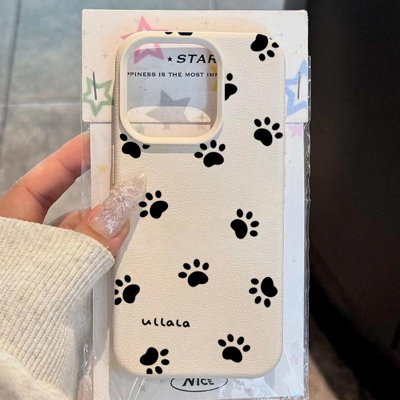 Cute Animal Pawprint Pattern Phone Case For iPhone 17 Pro Max 16 15 14 Plus 13 12 11 Pro 17Air 16e X XR XS Max Shockproof Cover