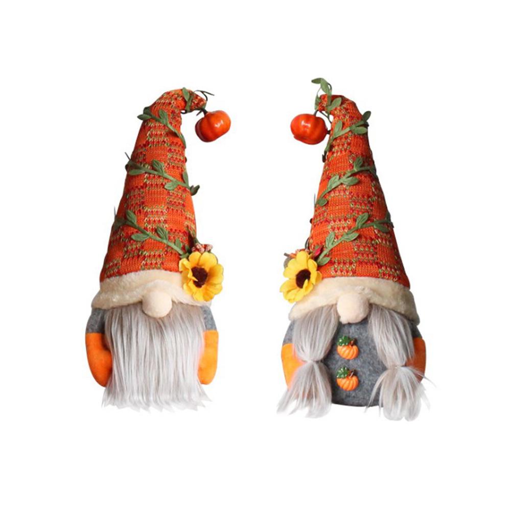 Pumpkin Sunflower Faceless Doll Gnome Ornament Window Display Decor