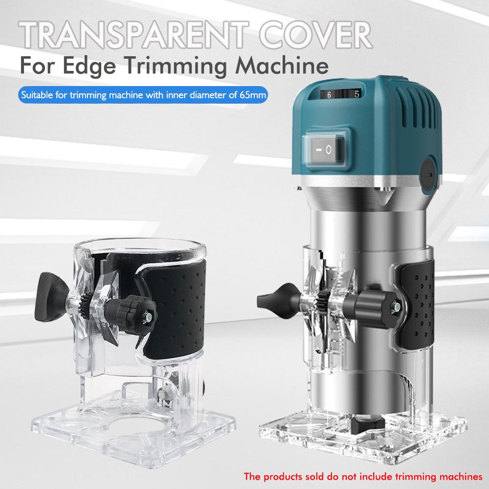 Router Base Transparent Cover, Woodworking Trimmer Clear Shield, Engraving Machine Protective Housing Power Tool Parts