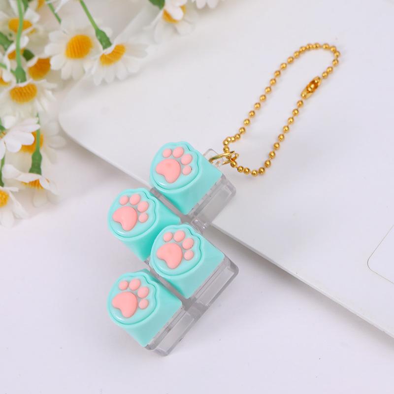 Portable Fashionable Keyboard Clicker Fidget Key Chain Set Buttons For Sensory Stress Relief Ideal For Office Travel Toy Bag