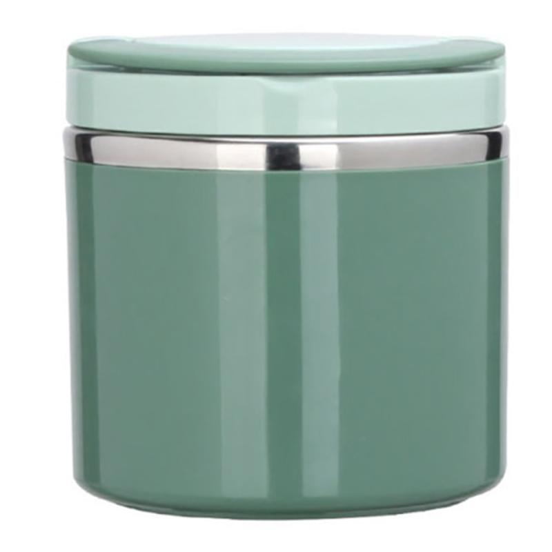 1000ml breakfast cup oatmeal soup cup rice with oatmeal soup stainless steel broth | lunch box (green)