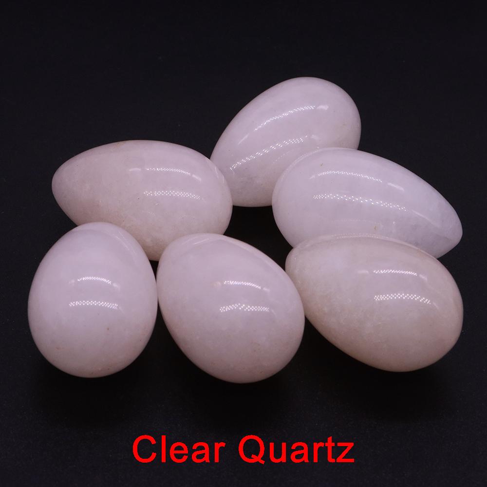 Polished Egg Shaped Gemstone Crafts Natural Stones Room Decor Healing Crystals Rose Quartz Agate Home Decoration Gifts 24X40Mm