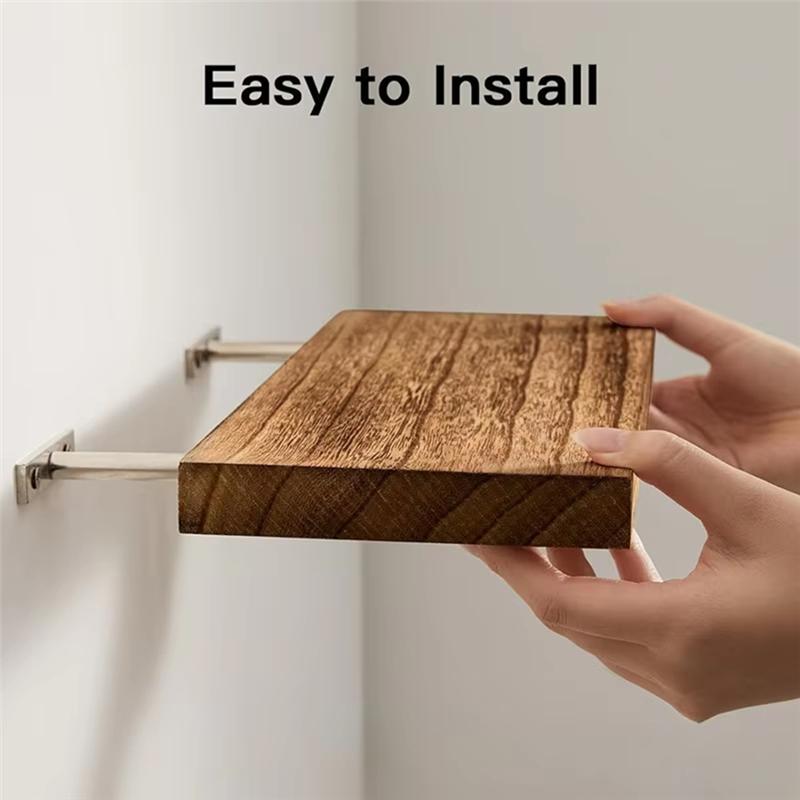 A20F-Wall-Mounted Wooden Shelving For Balcony, Bathroom, And Living Room - Space-Saving Partition And Decorative Storage