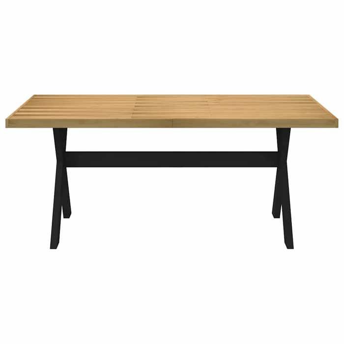 VidaXL Table à manger NOAIN pieds en forme de X 180x90x75cm massif pin, table de salle à manger, table de dîner, table de 4100046